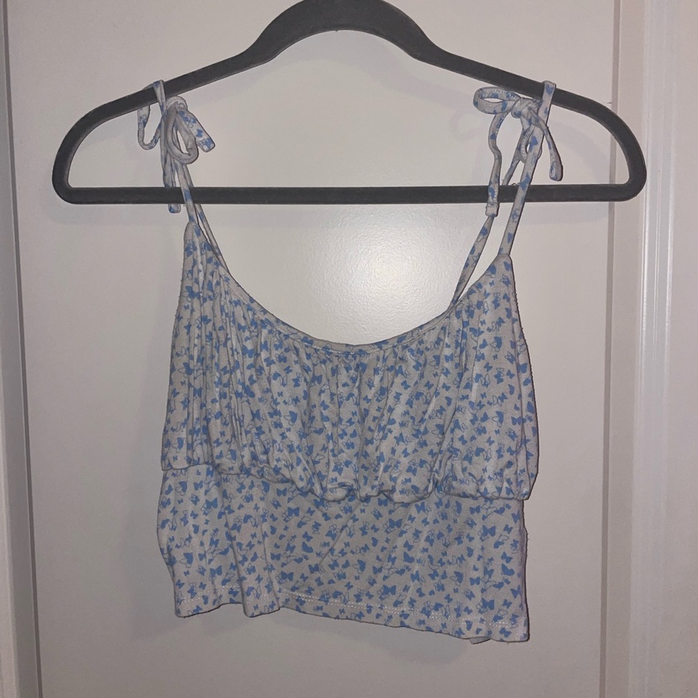 Blue Floral Women's Top